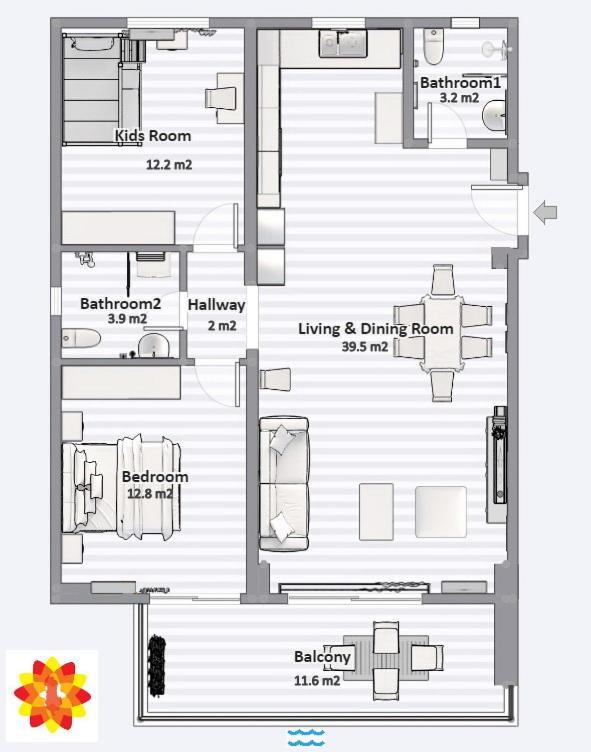Bay View Apartment Sarande Bagian luar foto